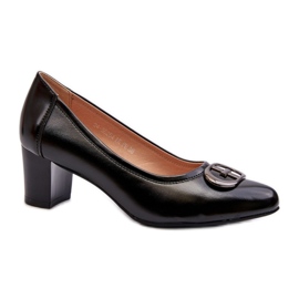 Zapatos de tacón elegantes de la marca Vinceza Black. negro