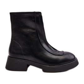 Botas mujer negras tacón plano negro