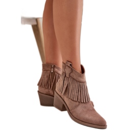 S.Barski Botines de mujer marrón