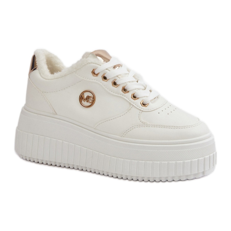 Zapatos Deportivos Con Fondo Grueso, Blanco