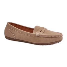 Mocasines mujer ante cómodos beige
