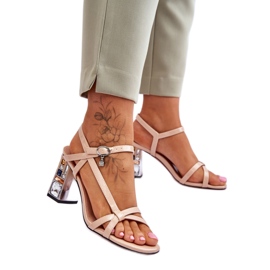 S.Barski Sandalias Charol Modelo D&amp;A Beige
