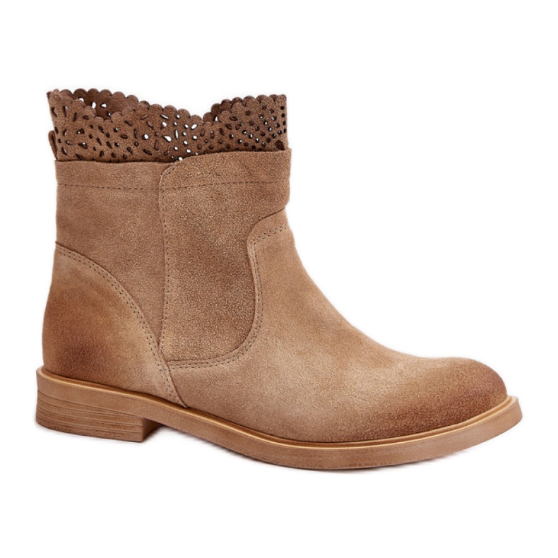 Botas Modelo Lewski Ante/Encaje Beige
