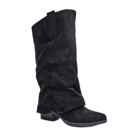 Botas Ante Modelo Vaquero Negro