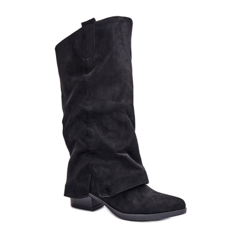 Botas Ante Modelo Vaquero Negro