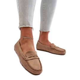 Mocasines Modelo 24PB02-7673 Beige Oscuro