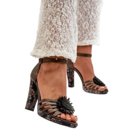 Sandalias Mujer Piel con Adorno Maciejka 06620-20 grafito gris