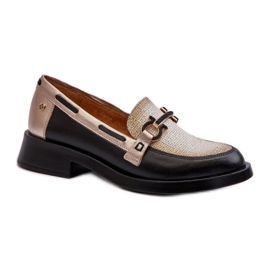 Maciejka 06493-01 Mocasines Negro/Dorado