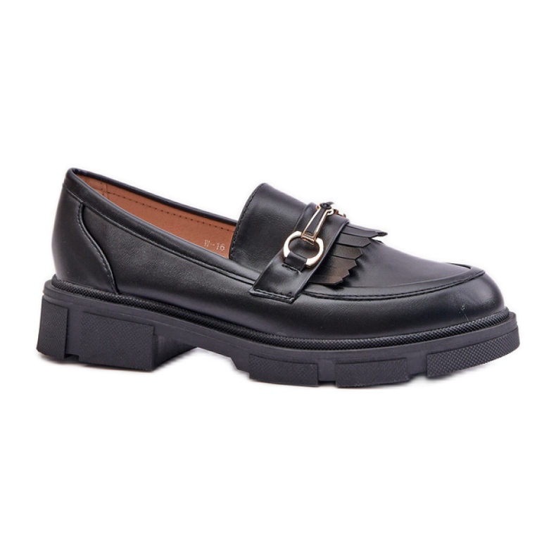 Mocasines con flecos negros Mocasines con flecos negros