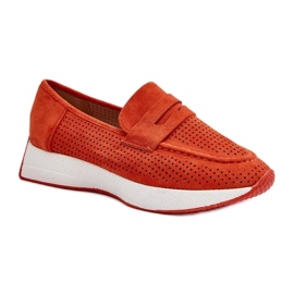 Mocasines calados naranja