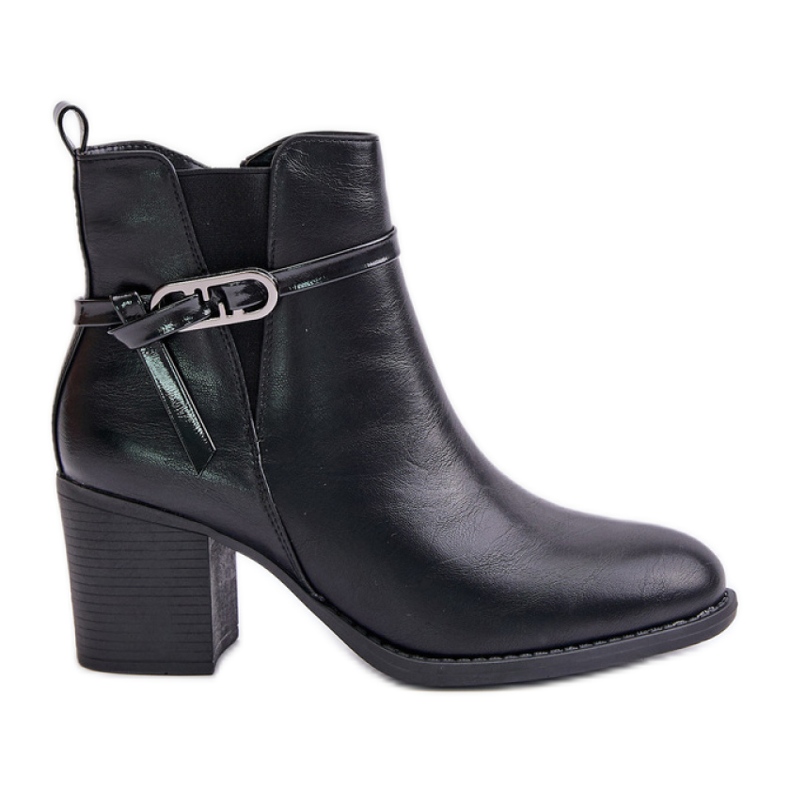 Jezzi Botines negros de tacón alto
