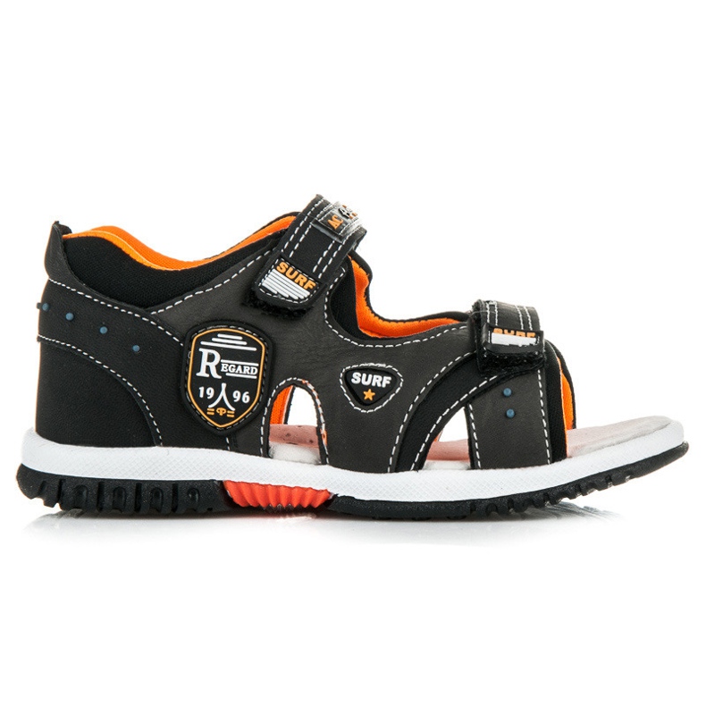 American Club Calzado de verano con velcro. negro