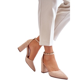 Salón de mujer confeccionado en ante ecológico QA203P, beige