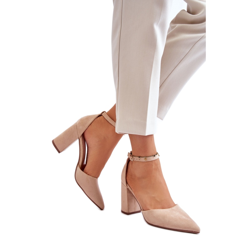 Salón de mujer confeccionado en ante ecológico QA203P, beige Salón de mujer confeccionado en ante ecológico QA203P, beige