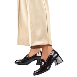 Zapatos de salón lacados GD-FL471B, negro