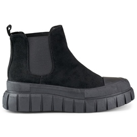Botas de mujer ligeramente aisladas A1006B, negras negro