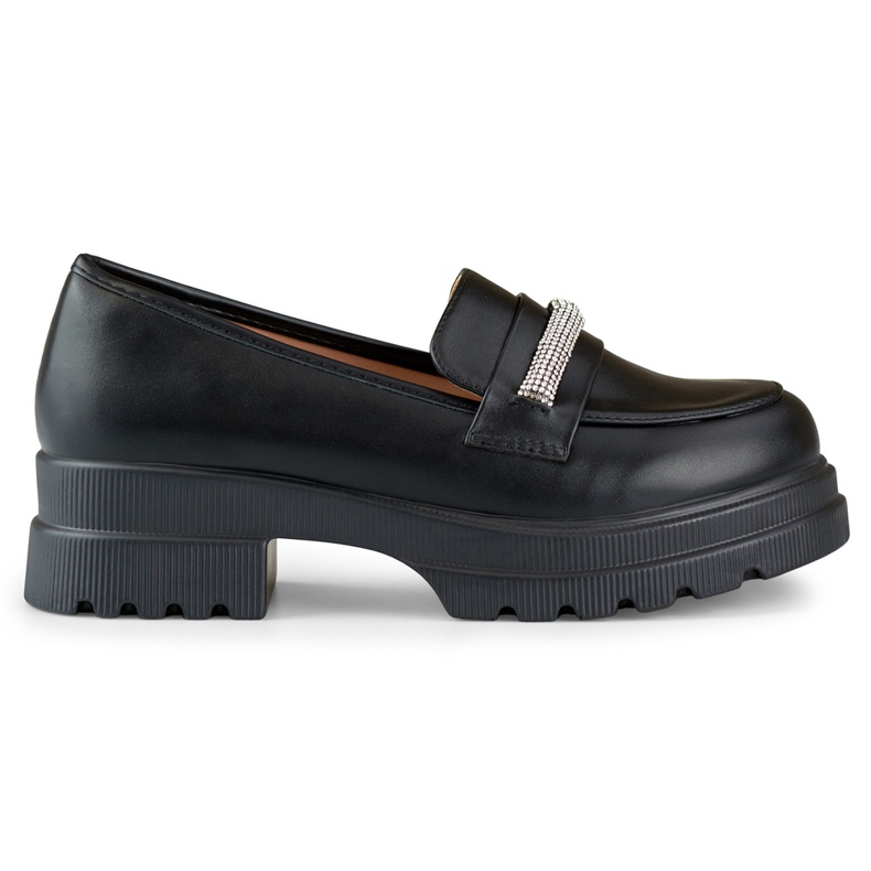 Zapatos de mujer con circonitas B2732B, negro