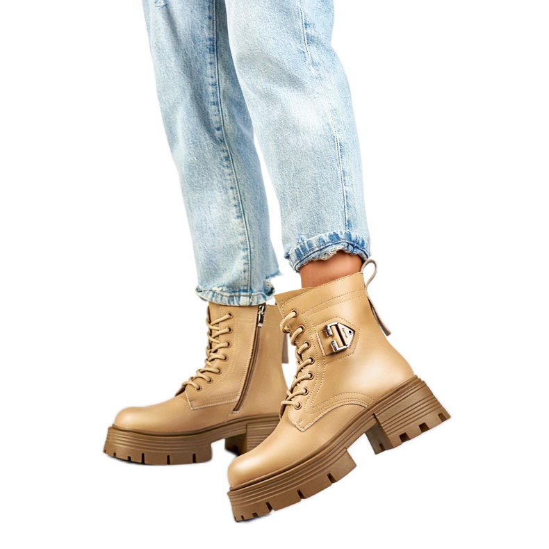 Botas de piel para mujer GD-TL55BE, beige Botas de piel para mujer GD-TL55BE, beige