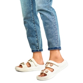 Sandalias Mujer Decoradas JHC3071W blanco Sandalias Mujer Decoradas JHC3071W blanco