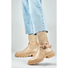 Botas Modelo YQ41KH Beige Claro - PRIMO