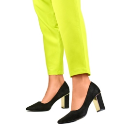 Zapatos de tacón para mujer con tacón alto GD-DO112A_B, negro