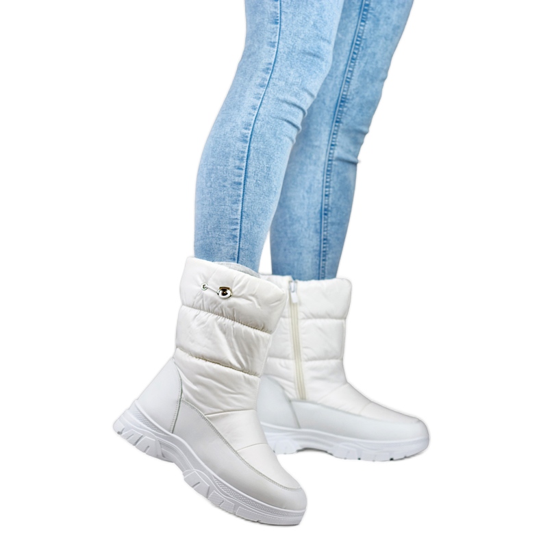 Botas de nieve forradas de pelo para mujer 3537W blanco Botas de nieve forradas de pelo para mujer 3537W blanco