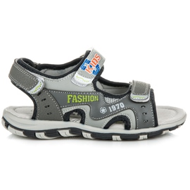 Linshi Sandalias Con Velcro Para Niño gris