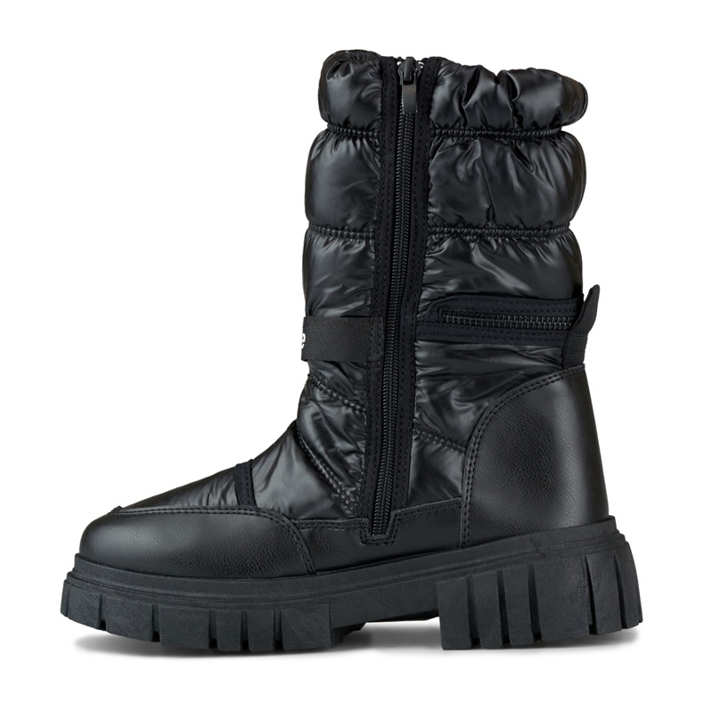 Botas de nieve forradas de piel para mujer OH-29B, negro