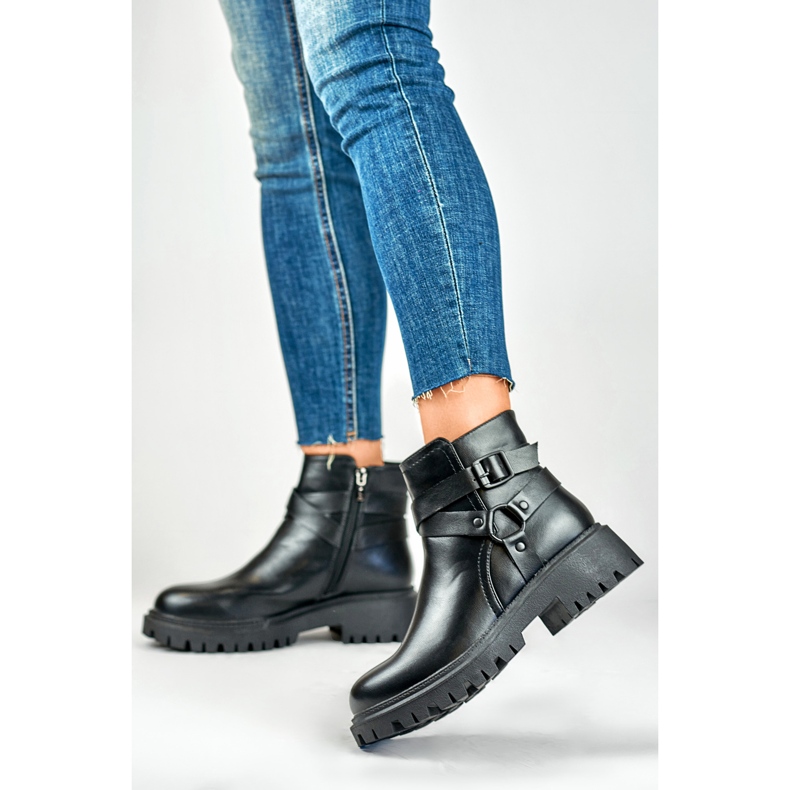 Botines Modelo Aline 250043B-PU Negro - PRIMO