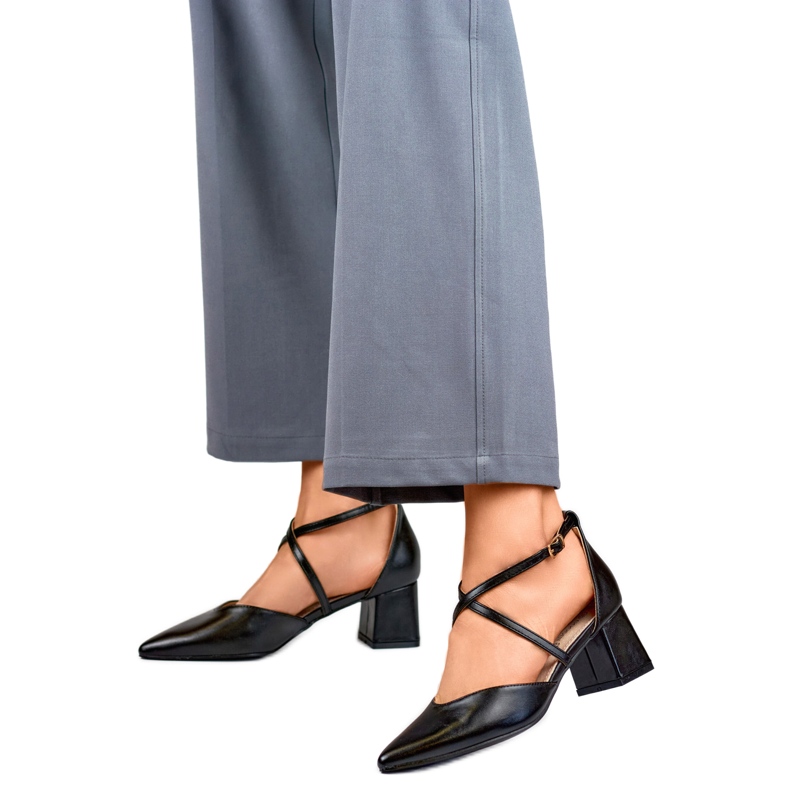 Zapatos de salón de mujer GD-FL1150B negro Zapatos de salón de mujer GD-FL1150B negro