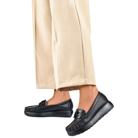Mocasines con Cuña Mujer 24-21339B negro