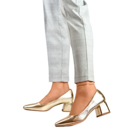 Zapatos de tacón metálicos para mujer GD-XR-102GO, dorado Zapatos de tacón metálicos para mujer GD-XR-102GO, dorado