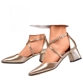 Zapatos de Salón Metálicos para Mujer GD-FL1150T Plata gris