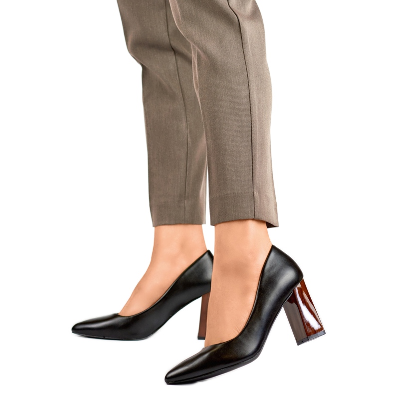 Zapatos de tacón para mujer GD-FL486A-B negro Zapatos de tacón para mujer GD-FL486A-B negro