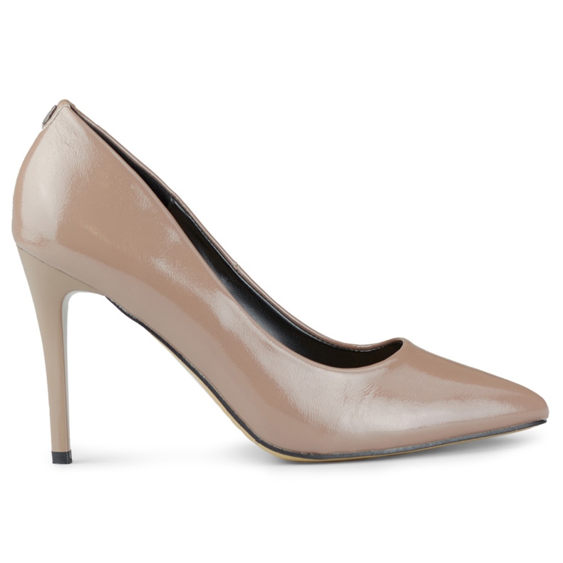 Tacones Altos Mujer Lacados GD-FL59TA, marrón y beige