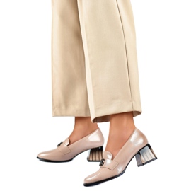 Zapatos de Salón Charol Mujer GD-FL479-D.BE beige