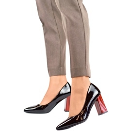 Zapatos de salón lacados GD-FL486B-B negro