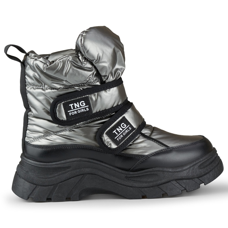 Botas de nieve sujetas con velcro 22-PY16062SI gris Botas de nieve sujetas con velcro 22-PY16062SI gris