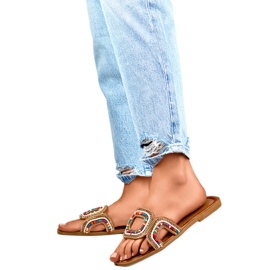 Chanclas de mujer con abalorios 1122MIX multicolor