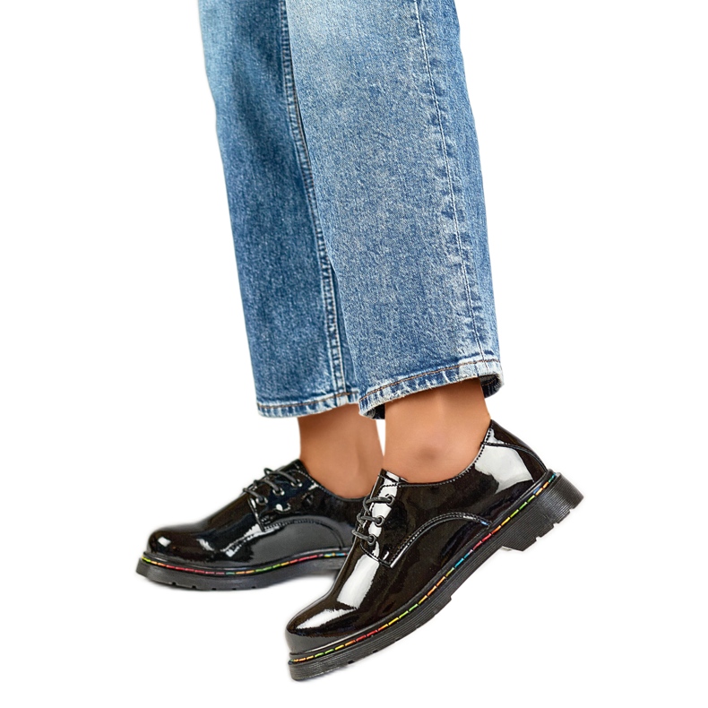 Zapatos de charol para mujer GD-XF154B negro