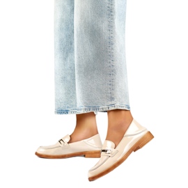 Zapatos de mujer con decoración 24-58233BE beige