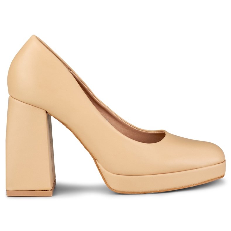 Zapatos de tacón para mujer M045-NU, beige