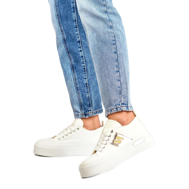 Zapatillas de mujer con plataforma LY100W blanco Zapatillas de mujer con plataforma LY100W blanco