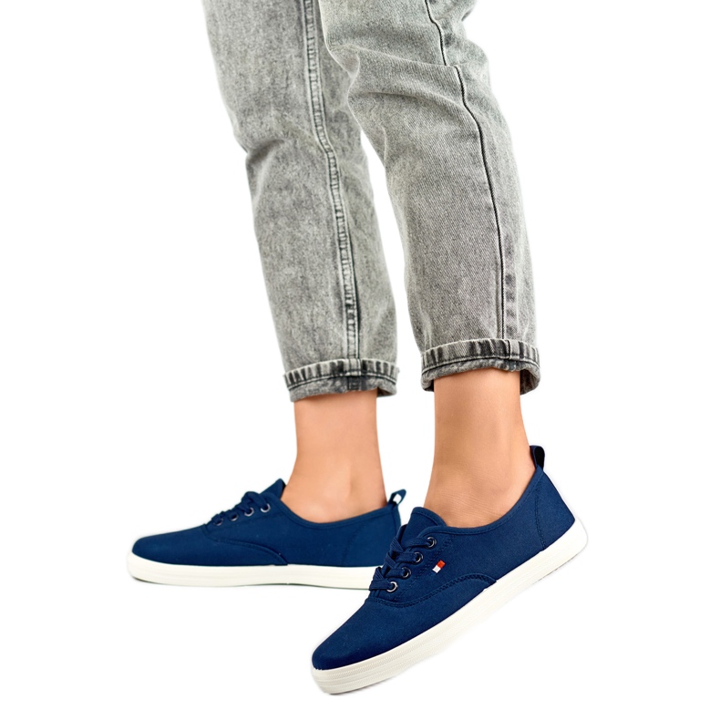 Zapatillas de mujer HB-6N, azul marino. Zapatillas de mujer HB-6N, azul marino.