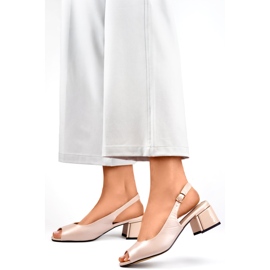 Zapatos de salón de mujer GD-FL1395L.BE beige