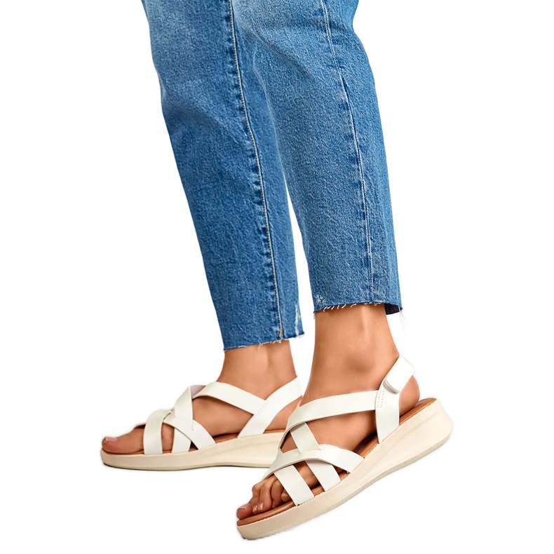 Sandalias de Mujer QQ-397W blanco Sandalias de Mujer QQ-397W blanco