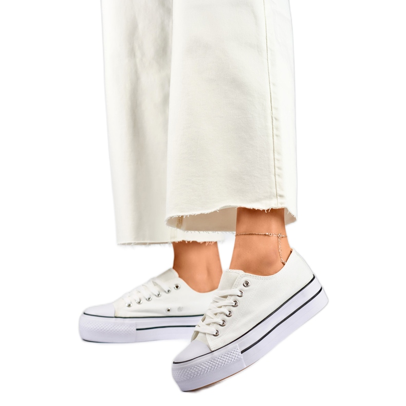 Zapatillas de mujer QY832-09BL blanco