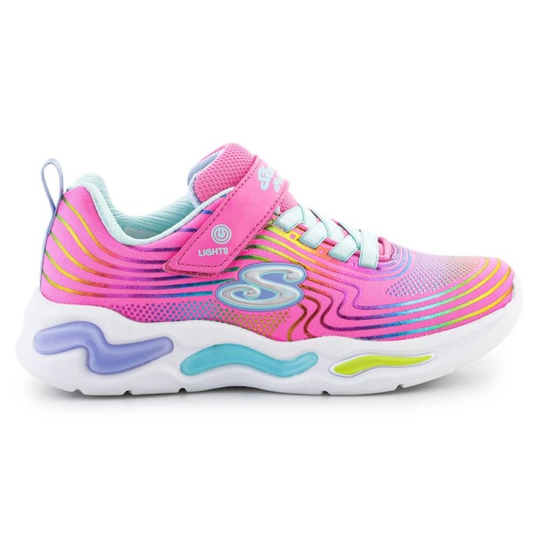 Zapatos Skechers S-Lights Wavy Beams 302338L-PKMT rosado
