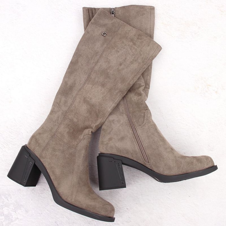 Botas de tacón alto de ante Potocki W 60314 WOL278B