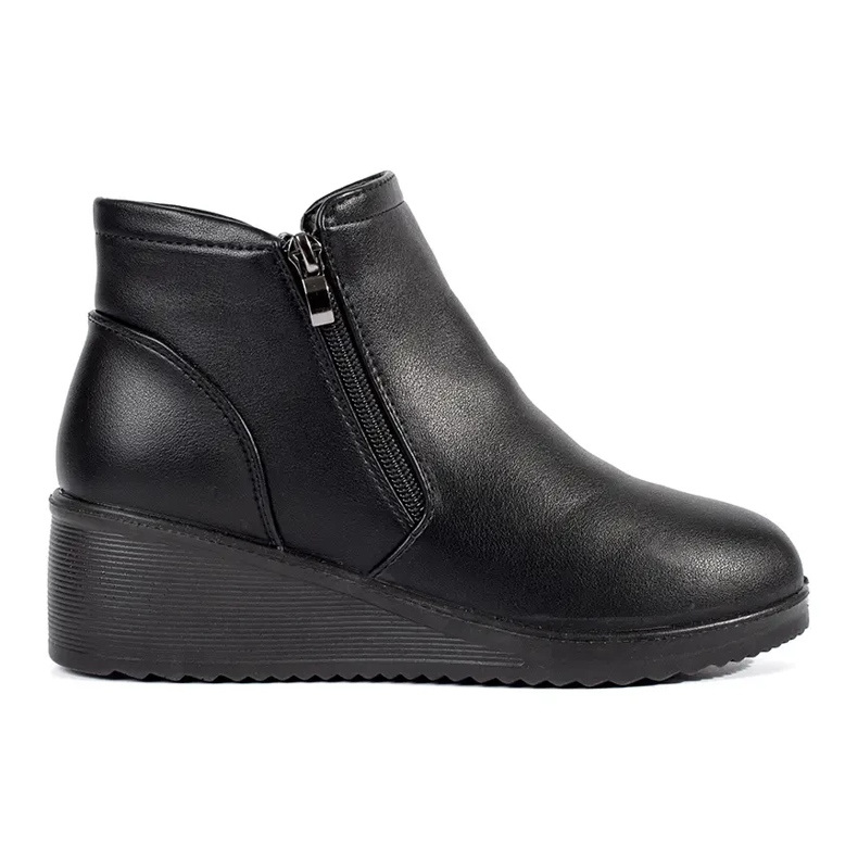 Botas cuña mujer cortas aislantes negras negro